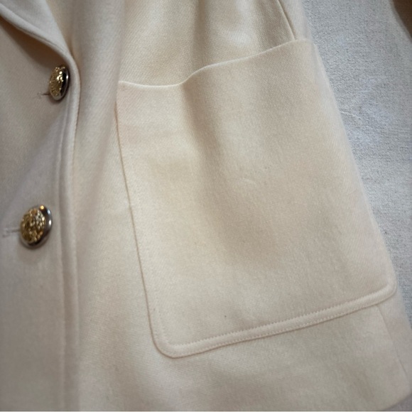 VTG‎  Susan Bristol Ivory Merino Wool With Gold Buttons NWT *flaws* Women’s Sz8 - Picture 7 of 15